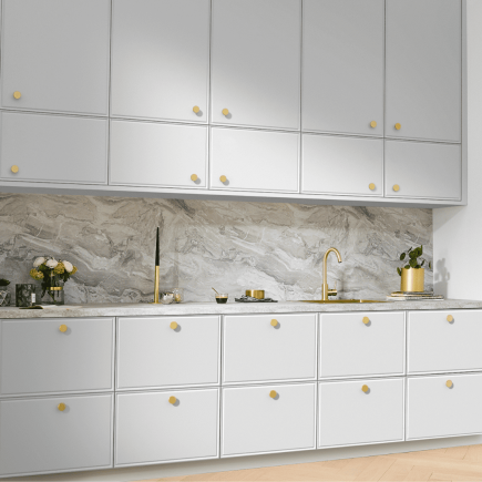 Acheter Porte de cuisine blanc brillant, L60xH200cm GUSTAV pour cuisine Metod | RYK 1